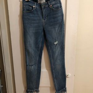 Free People Great Heights Frayed Skinny Jean
